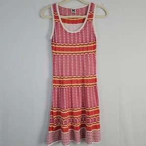 M Missoni ärmelloses Strickkleid U-Ausschnitt Gr. 38 US 6 mehrfarbig gestreift Retro - Bild 1 von 8