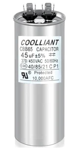 Runder HVAC 45 uF/MFD Motor Run/Start Kondensator für Klimakompressor und Kondensator - Bild 1 von 5