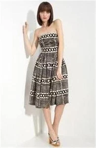 Tracy Reese Tribal Print trägerlos voller Rock Kleid P XS 0 2 US $ 298 - Bild 1 von 12