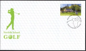2018 Norfolk Island Golf $5.00 High Value Unaddressed FDC, Very Good Condition - Picture 1 of 1