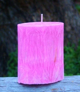 70hr PINK POMEGRANATE & GRAPEFRUIT Essential Oil Scented CHUNKY OVAL CANDLE Gift - Picture 1 of 24