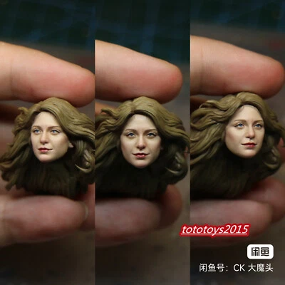 Cabeza esculpida pintada 1:12 Supergirl Sasha Calle ajuste 6"" figura femenina cuerpo juguetes Foto 1 de 4