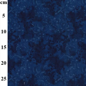 Handarbeit Baumwollstoff Mystic Vine Indigo Blau Blumen Mischgewebe Material Meterware - Bild 1 von 5