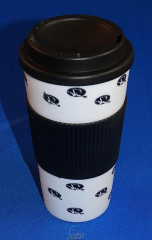 Missouri Tigers 16 Oz Plastic Tumbler Travel Cup Hot/Cold Coffee Mug Twist Top Cover
