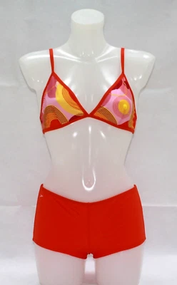 Speedo Bikini set Swimwear Swimsuit Women Size 10 Orange Lined Beach Holiday - Image 1 of 4