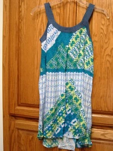 ROXY GIRL SIZE 14 SUMMER SUNDRESS CARIBBEAN SEA - Picture 1 of 6