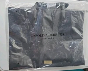 CAROLINA HERRERA New York Good Girl Black Satin Shoulder Tote Bag Purse NEW - Picture 1 of 3
