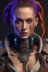 Cyberpunk Princess Sci-fi Luminous Futuristic Art Print 564177280 - Picture 1 of 1