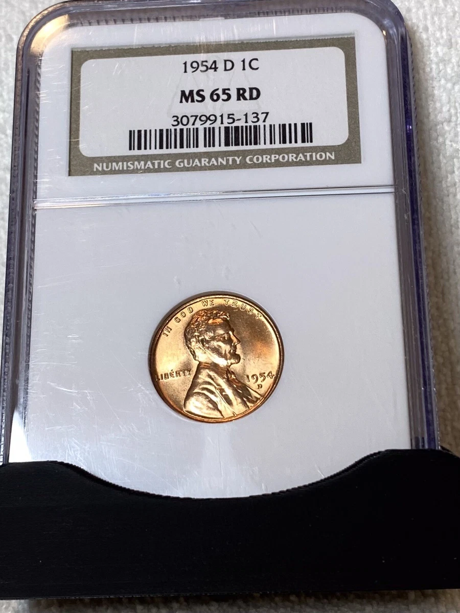 NGC 1954 Grade MS 65 Lincoln Wheat US Small Cents (1909-1958) for