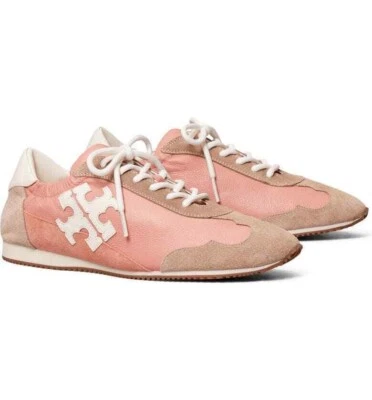 Tory Burch Tory Sneaker Women PINK MOON / NEW IVORY Sz 6.5 NEW - Imagem 1 de 4