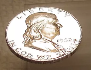1962 Franklin Choice Proof Half Dollar "Blazing Mirrored Surfaces" #406 - 47 - Picture 1 of 2