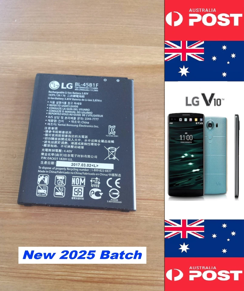Batería Original LG V10 BL-45B1F 3000mAh Buena Calidad - ¡Vendedor Local de Brisbane! Foto 1 de 4