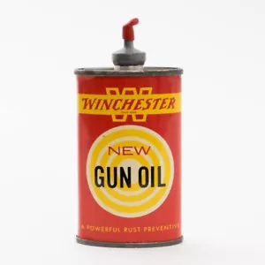 Vintage Red Yellow Can of Winchester New Gun Oil 3 Fluid Ounces Size Empty - Picture 1 of 5