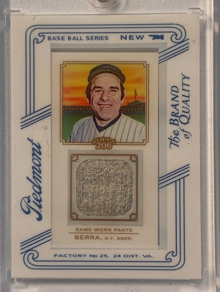 2010 Topps T-206 Yogi Berra Relic Mini Game Used Pants TR-YB - Image 1 of 2