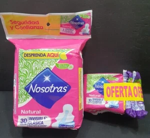 Nosotras Saba Sanitary Pads 40 Toallas sanitarias super offer hurry won't last!! - Picture 1 of 2