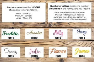 Custom Personalised Name/Word Cut-Vinyl Decal Sticker - Fancy Script Font Styles - Picture 1 of 56