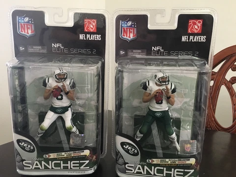 MCFARLANE NFL Elite Series 2 Mark Sanchez NY Jets White Green & Pants Figure New Cover