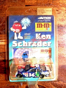 Vintage 2001 Ken Shrader #36 M&MS BLUE Nascar Diecast Car Limited Edition 1/64 - Picture 1 of 4