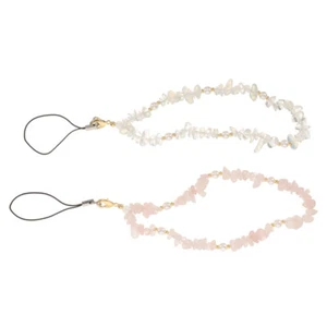 2 Pcs Mobile Phone Chain Ladies Beaded Cellphone Charms Strap Aesthetic - Zdjęcie 1 z 12