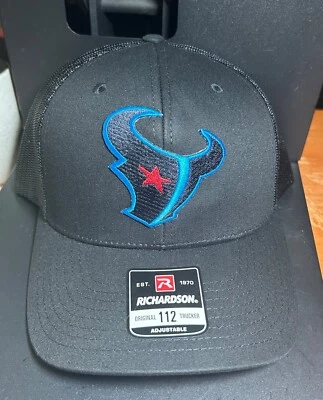 Houston Texans Alternate Nuevo Baby Blue Bull Logo Richardson 112 Snapback Malla Foto 1 de 4
