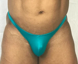 men's npc pro cut jade green bodybuilding posing swim suit any size FreeShip - Picture 1 of 2