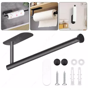 Holder Kitchen Roll Towel Paper Rack Under Cabinet Wall Toilet Self Adhesive - Picture 1 of 22