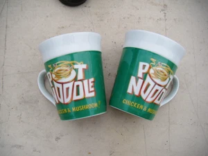 pot noodle mugs one pair chicken and mushroom - Picture 1 of 4