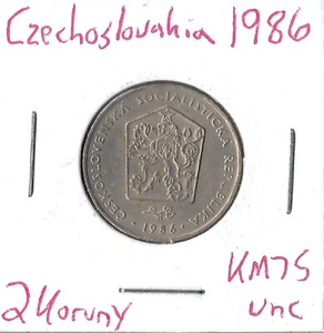 Coin Czechoslovakia 2 Koruny 1986 KM75 - Picture 1 of 1