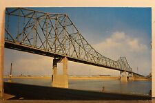 Missouri MO East St Louis Veterans Memorial Bridge Mississippi River Postcard PC