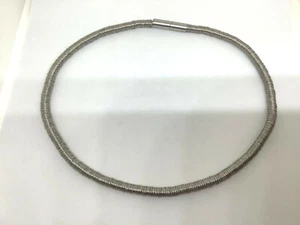 MENS LADIES METAL DESIGNER NECKLACE 17 1/2" TIGHT BUT FLEXIBLE WIRE NICE UNIQUE - Picture 1 of 11
