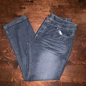 Indigo 30 Men's 42 x 34 Denim Dark Wash Jeans Hip Hop Style - Picture 1 of 12