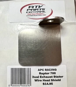 YAMAHA RAPTOR 700  DUAL EXHAUST STATOR WIRE HEAT SHIELD MONSTER BARKER DMC APC - Picture 1 of 5