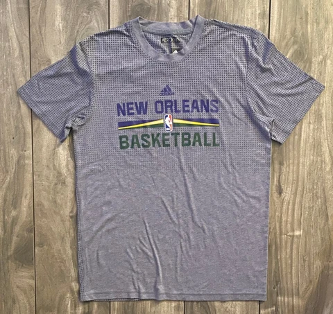 Adidas New Orleans Pelicans Mardi Gras Night NBA Team Practice Warm Up Shirt M Cover
