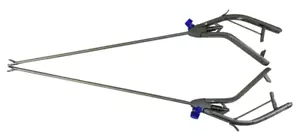 Soporte de aguja laparoscópico mandíbula derecha e izquierda curvada juego de instrumentos reutilizable 5 mm - Imagen 1 de 6