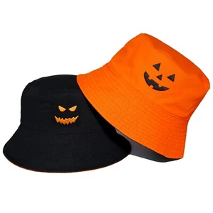 Sombrero Cubo Calabaza Halloween para Mujer y Hombre - Sombrero Reversible para Sol con Jack... - Imagen 1 de 6