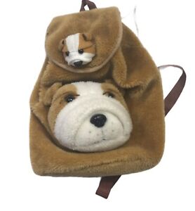 Calplush Puppy Dog Backpack Sack 14" Soft plush