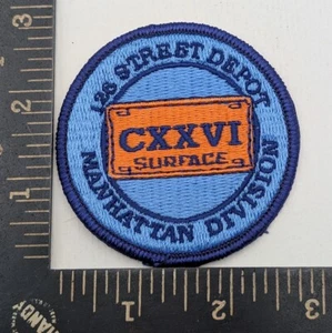 126th Street (Bus) Depot CXXVI Surface Manhattan Division Vintage Aufnäher Patch - Bild 1 von 2