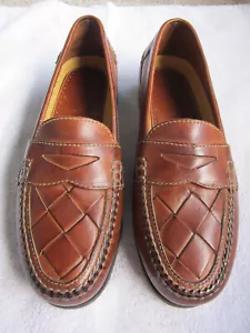 Men's Size 10-1/2 JOHNSTON & MURPHY Passport Weave Penny Loafers 020-09170 - Picture 1 of 17