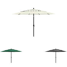 Wall-mounted Parasol with LEDs and Metal Umbrella Multi Colours/Sizes vidaXL