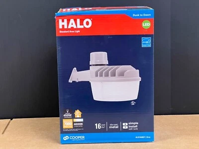 Cooper Lighting Halo Standard Area Light LED Dusk to Dawn ALS7A40GY - Image 1 of 4