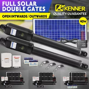 KENNER Double Swing Gate Opener Automatic Full Solar Power Remote Control 1200kg - Picture 1 of 16