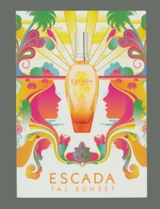 Carte publicitaire format carte postale + patch- Escada recto verso - Imagen 1 de 2