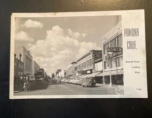 RPPC 1930s 40s Pomona California Second Street Looking West Unposted But Corr. - Picture 1 of 7