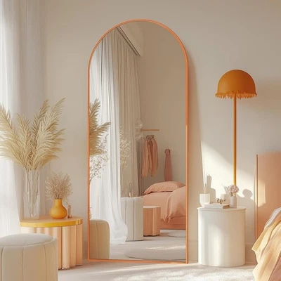 Furnbar Arched full length mirror for christmas gift 58''x18'' orange - Image 1 of 4