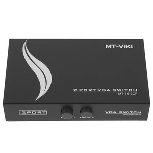 Tragbarer 2-in-1-out-2-Port-VGA-Box-Splitter für PC/DVD-Player/TV/LCD-Monitor - Bild 1 von 12