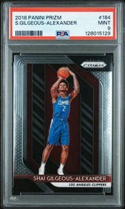 Tarjeta de novato 2018 Prizm #184 Shai Gilgeous Alexander PSA 9 RC-PSA 9 Shai SGA - Imagen 1 de 2