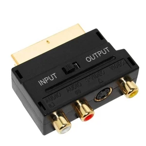 Scart to 3x RCA Adapter , 20 Pin Scart Male to 3x RCA Female Triple Phono - Picture 1 of 7