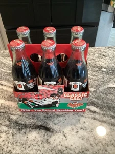 Coca Cola Coke 6 Full Bottles 1995 Orioles Cal Ripken Record Breaking Year - Afbeelding 1 van 4