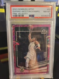 Giannis Antetokounmpo No. 53 Donruss Pink Velocity /79 Psa 8 - Picture 1 of 2