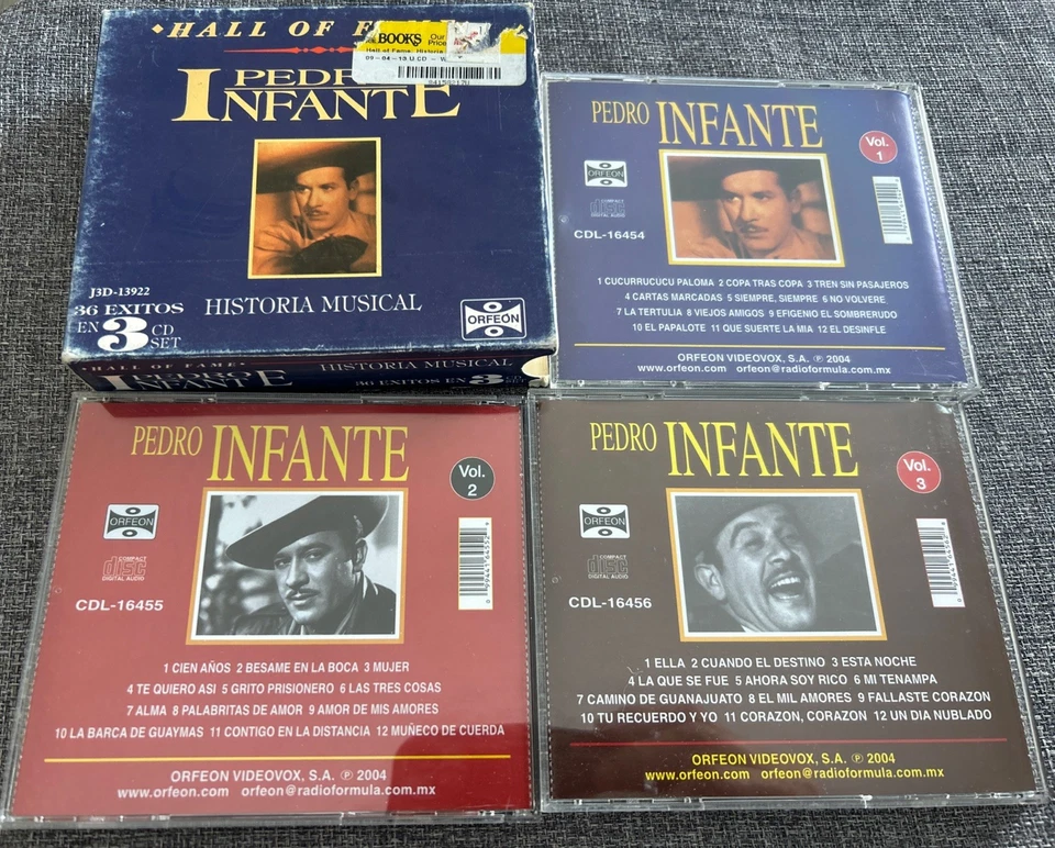 Pedro Infante 36 Exitos Hall of Fame Historia Musical 3 CD Set Vol. 1, 2 & 3 Foto 1 de 4
